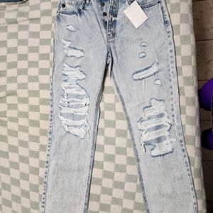 KanCan Light Blue Distressed Skinny Jeans